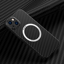 Load image into Gallery viewer, Carbon Fiber Texture MagSafe Magnetic Phone Case, For iPhone 14, For iPhone 14 Plus, For iPhone 14 Pro, For iPhone 14 Pro Max