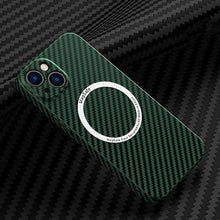 Load image into Gallery viewer, Carbon Fiber Texture MagSafe Magnetic Phone Case, For iPhone 14, For iPhone 14 Plus, For iPhone 14 Pro, For iPhone 14 Pro Max
