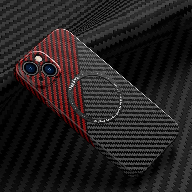 Carbon Fiber Texture MagSafe Magnetic Phone Case, For iPhone 14, For iPhone 14 Plus, For iPhone 14 Pro, For iPhone 14 Pro Max
