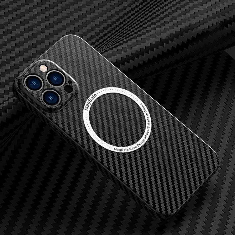 Carbon Fiber Texture MagSafe Magnetic Phone Case, For iPhone 14, For iPhone 14 Plus, For iPhone 14 Pro, For iPhone 14 Pro Max