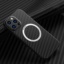 Load image into Gallery viewer, Carbon Fiber Texture MagSafe Magnetic Phone Case, For iPhone 14, For iPhone 14 Plus, For iPhone 14 Pro, For iPhone 14 Pro Max