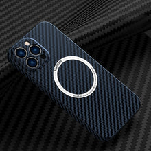 Load image into Gallery viewer, Carbon Fiber Texture MagSafe Magnetic Phone Case, For iPhone 14, For iPhone 14 Plus, For iPhone 14 Pro, For iPhone 14 Pro Max