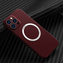 Load image into Gallery viewer, Carbon Fiber Texture MagSafe Magnetic Phone Case, For iPhone 14, For iPhone 14 Plus, For iPhone 14 Pro, For iPhone 14 Pro Max