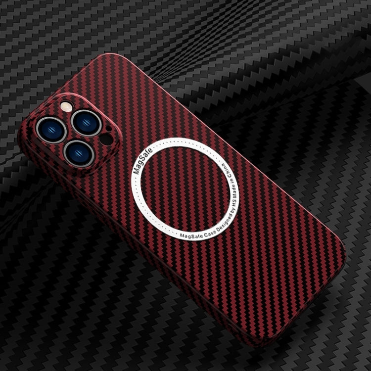 Carbon Fiber Texture MagSafe Magnetic Phone Case, For iPhone 14, For iPhone 14 Plus, For iPhone 14 Pro, For iPhone 14 Pro Max
