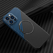 Load image into Gallery viewer, Carbon Fiber Texture MagSafe Magnetic Phone Case, For iPhone 14, For iPhone 14 Plus, For iPhone 14 Pro, For iPhone 14 Pro Max