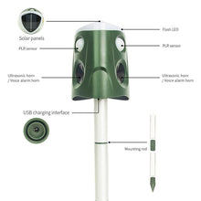 Load image into Gallery viewer, SJZ026 360 Degree Ultrasonic Solar Energy Outdoor Animal Repellent, SJZ026