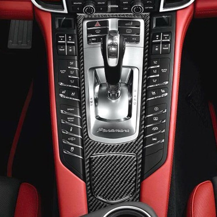 Car Carbon Fiber Central Control Multimedia Panel Decorative Sticker for Porsche Panamera 2010-2016, Central Control Multimedia Panel, Left Drive, Central Control Multimedia Panel, Right Drive