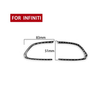 Load image into Gallery viewer, Car Carbon Fiber Steering Wheel Buttons Decorative Sticker for Infiniti Q50 2014-2020 / Q60 / QX60, Steering Wheel Buttons(Black), Steering Wheel Buttons(Red)