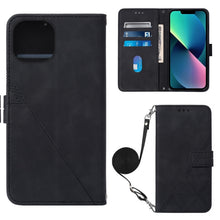 Load image into Gallery viewer, Crossbody 3D Embossed Flip Leather Phone Case, For iPhone 14, For iPhone 14 Plus, For iPhone 14 Pro, For iPhone 14 Pro Max