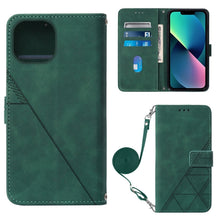 Load image into Gallery viewer, Crossbody 3D Embossed Flip Leather Phone Case, For iPhone 14, For iPhone 14 Plus, For iPhone 14 Pro, For iPhone 14 Pro Max