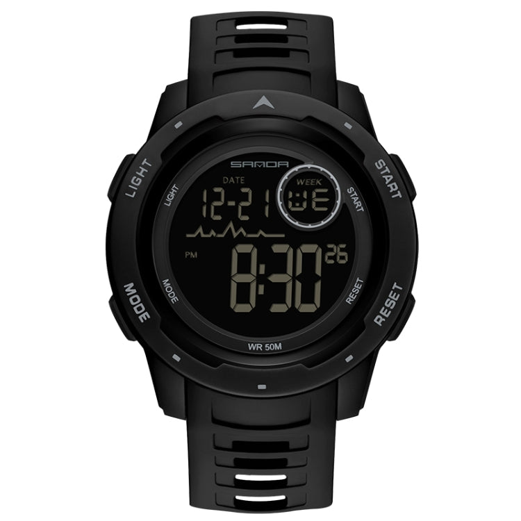 SANDA 2125 Luminous Waterproof Dual Display Electronic Watch
