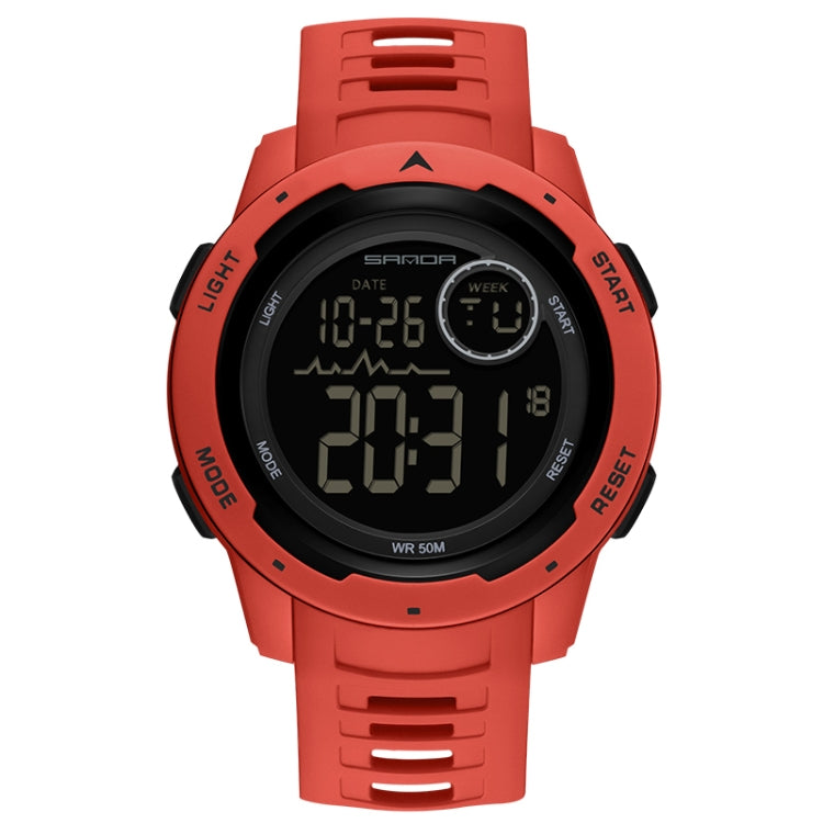 SANDA 2125 Luminous Waterproof Dual Display Electronic Watch