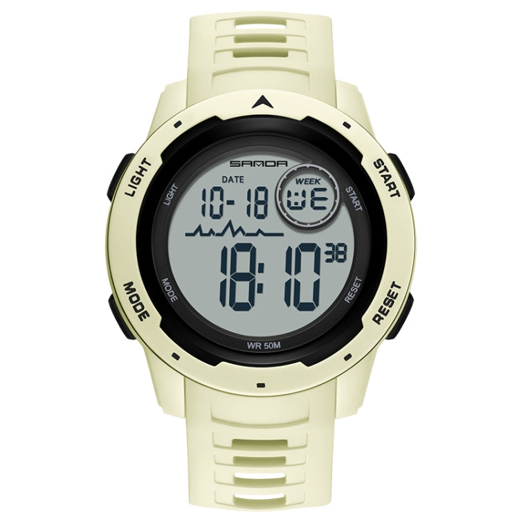 SANDA 2125 Luminous Waterproof Dual Display Electronic Watch