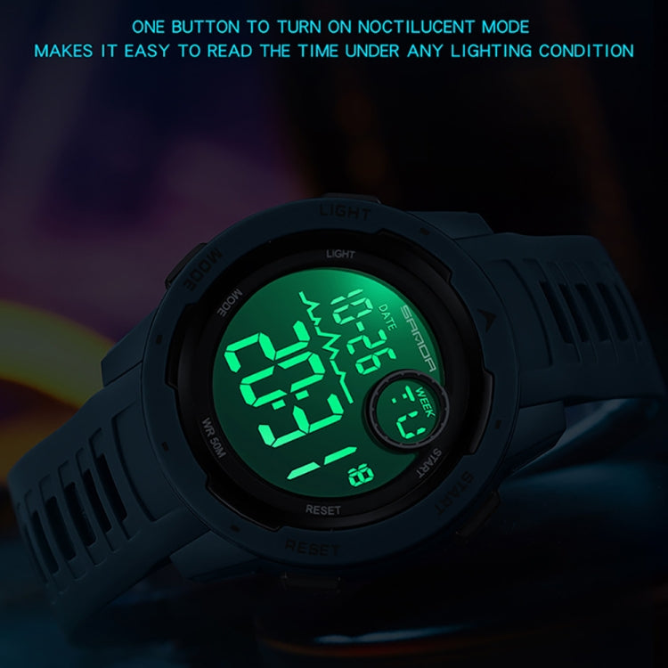 SANDA 2125 Luminous Waterproof Dual Display Electronic Watch