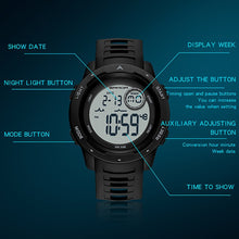 Load image into Gallery viewer, SANDA 2125 Luminous Waterproof Dual Display Electronic Watch