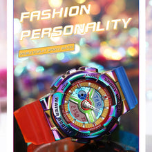 Load image into Gallery viewer, Sanda 3137 TPU Strap Luminous Waterproof Dual Display Electronic Watch