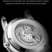 Load image into Gallery viewer, Sanda 7001 Leather Strap Luminous Waterproof Mechanical Watch