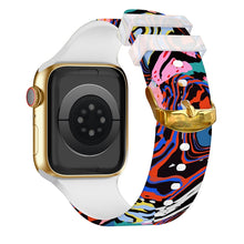 Load image into Gallery viewer, Square Buckle Color Printing Watch Band For Apple Watch Series, 7 45mm / 6&amp;SE&amp;5&amp;4 44mm / 3&amp;2&amp;1 42mm, 7 41mm / 6&amp;SE&amp;5&amp;4 40mm / 3&amp;2&amp;1 38mm