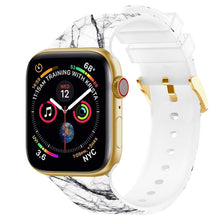 Load image into Gallery viewer, Square Buckle Color Printing Watch Band For Apple Watch Series, 7 45mm / 6&amp;SE&amp;5&amp;4 44mm / 3&amp;2&amp;1 42mm, 7 41mm / 6&amp;SE&amp;5&amp;4 40mm / 3&amp;2&amp;1 38mm