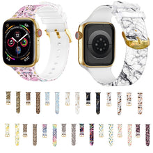 Load image into Gallery viewer, Square Buckle Color Printing Watch Band For Apple Watch Series, 7 45mm / 6&amp;SE&amp;5&amp;4 44mm / 3&amp;2&amp;1 42mm, 7 41mm / 6&amp;SE&amp;5&amp;4 40mm / 3&amp;2&amp;1 38mm