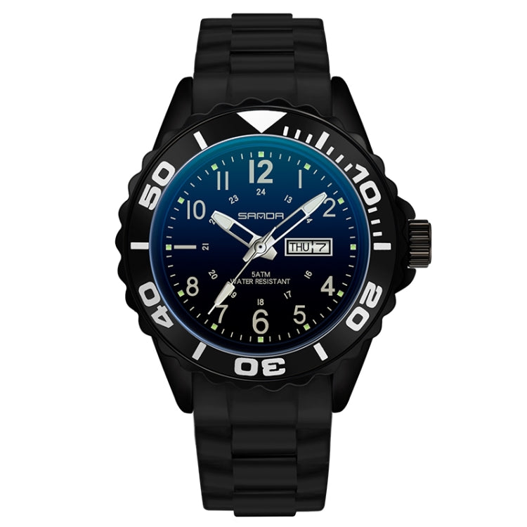 SANDA 1053 Womens TPU Strap Dual Display Waterproof Electronic Watch