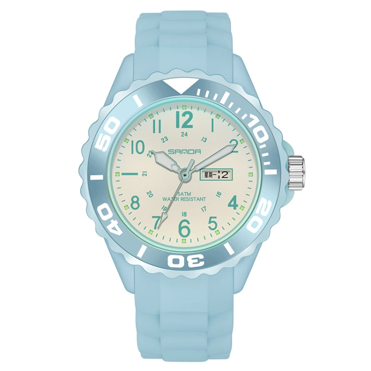 SANDA 1053 Womens TPU Strap Dual Display Waterproof Electronic Watch