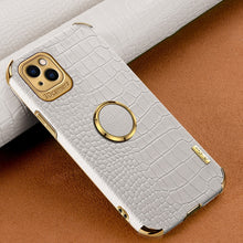 Load image into Gallery viewer, 6D Electroplating Crocodile Texture Phone Case With Holder, For iPhone 14, For iPhone 14 Max, For iPhone 14 Pro Max, For iPhone 14 Pro