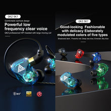 Load image into Gallery viewer, QKZ SK7 3.5mm Sports In-ear Copper Driver Wired HIFI Stereo Earphone with Mic