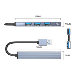 AH-A13 USB 3.0 x 1 + USB 2.0 x 3 to USB 3.0 HUB Adapter, AH-A13