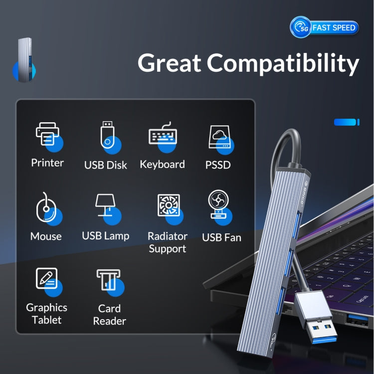 ORICO AH-A12F USB 3.0x1 + USB 2.0x2 + TF Card to USB 3.0 HUB Adapter, AH-A12F