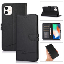 Load image into Gallery viewer, Cross Texture Horizontal Flip Leather Phone Case, For iPhone 11