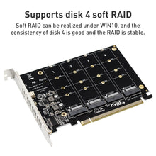Load image into Gallery viewer, PH44 NVME 4 Disk Array Card PCI-E Signal Split Array Card
