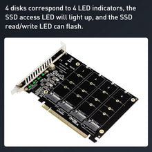 Load image into Gallery viewer, PH44 NVME 4 Disk Array Card PCI-E Signal Split Array Card