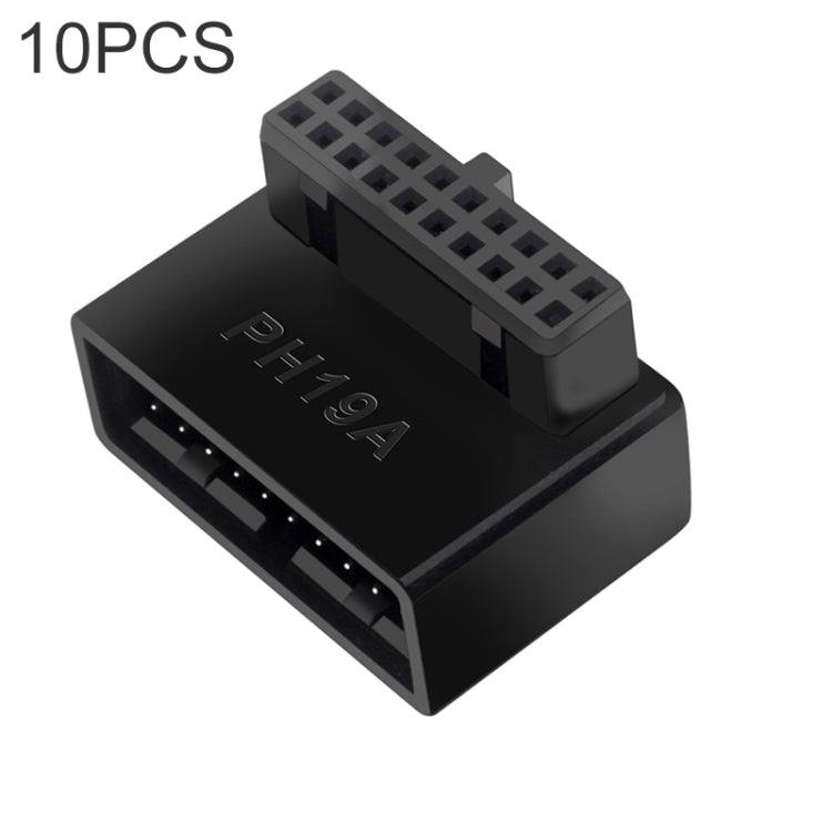 10 PCS 3.0 19P 20P 90 Degree Motherboard Male To Female Extension Adapter, Model:, PH19A, PH19B