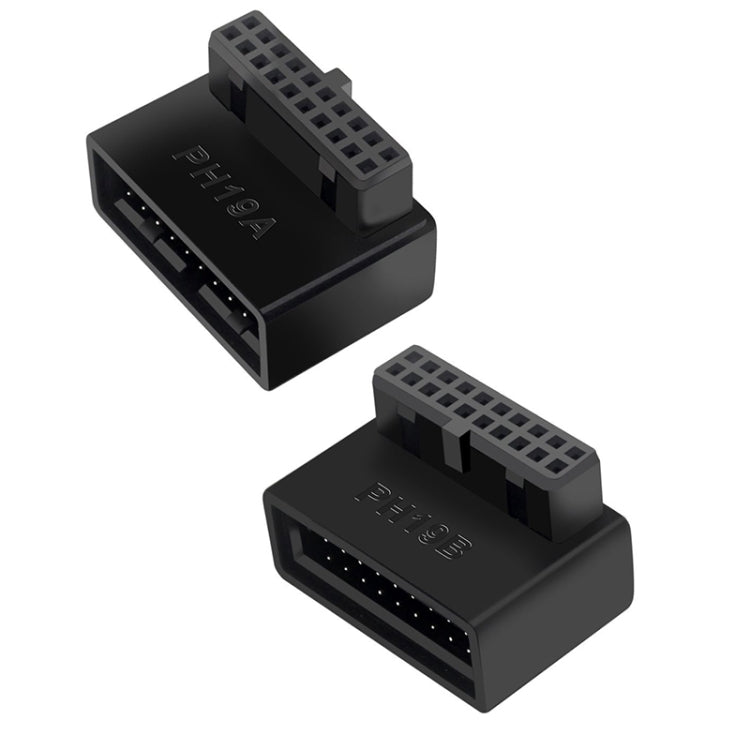 10 PCS 3.0 19P 20P 90 Degree Motherboard Male To Female Extension Adapter, Model:, PH19A, PH19B