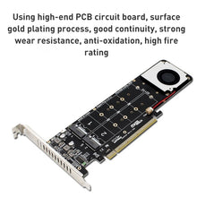 Load image into Gallery viewer, PCIe X16 to M.2 M-key NVMEx4 SSD RAID Converter Card, PCIe X16 to M.2