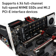 Load image into Gallery viewer, PCIe X16 to M.2 M-key NVMEx4 SSD RAID Converter Card, PCIe X16 to M.2