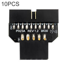 Load image into Gallery viewer, 10 PCS Motherboard USB 2.0 9Pin to USB 3.0 19Pin Plug-in Connector Adapter, PH23A, PH23B