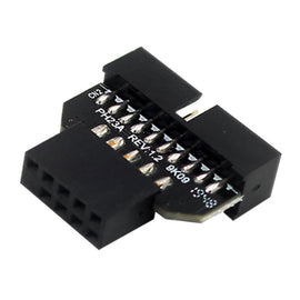 10 PCS Motherboard USB 2.0 9Pin to USB 3.0 19Pin Plug-in Connector Adapter, PH23A, PH23B