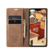 Load image into Gallery viewer, CaseMe-013 Multifunctional Retro Frosted Leather Phone Case, For iPhone 14, For iPhone 14 Plus, For iPhone 14 Pro, For iPhone 14 Pro Max
