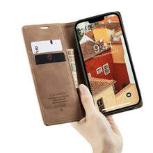 Load image into Gallery viewer, CaseMe-013 Multifunctional Retro Frosted Leather Phone Case, For iPhone 14, For iPhone 14 Plus, For iPhone 14 Pro, For iPhone 14 Pro Max