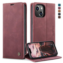 Load image into Gallery viewer, CaseMe-013 Multifunctional Retro Frosted Leather Phone Case, For iPhone 14, For iPhone 14 Plus, For iPhone 14 Pro, For iPhone 14 Pro Max