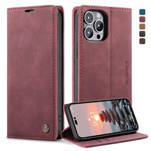 Load image into Gallery viewer, CaseMe-013 Multifunctional Retro Frosted Leather Phone Case, For iPhone 14, For iPhone 14 Plus, For iPhone 14 Pro, For iPhone 14 Pro Max