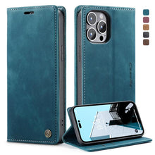 Load image into Gallery viewer, CaseMe-013 Multifunctional Retro Frosted Leather Phone Case, For iPhone 14, For iPhone 14 Plus, For iPhone 14 Pro, For iPhone 14 Pro Max