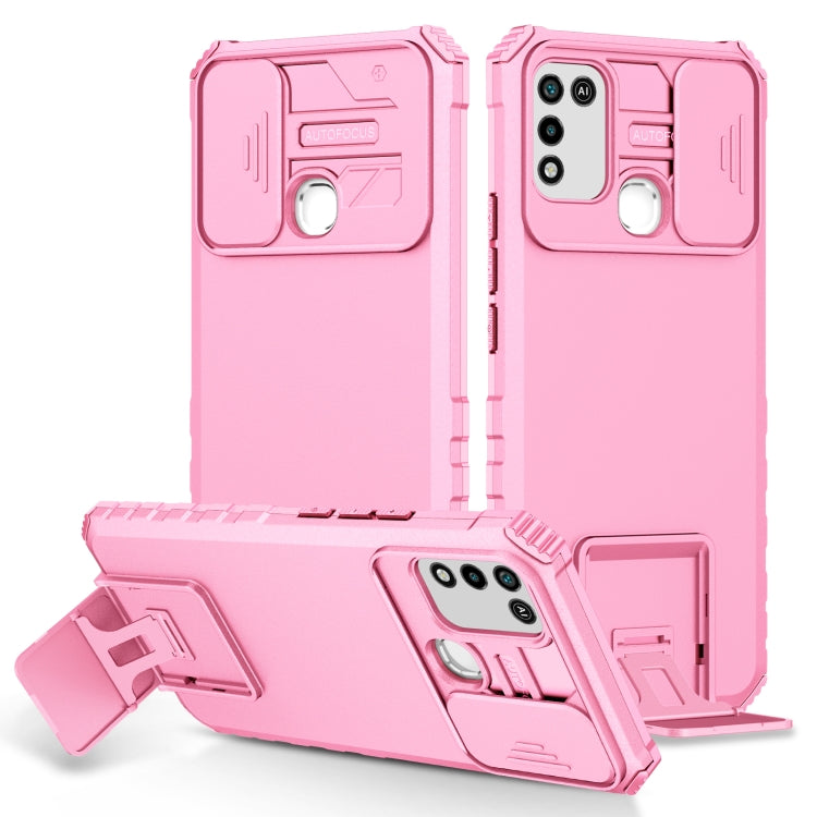 Stereoscopic Holder Sliding Camshield Phone Case, For Infinix Hot 11S NFC, For Infinix Hot 11, For Infinix Hot 10 Play/11 Play, For Infinix Hot 10s, For vivo Y20, For Xiaomi Redmi Note 11/11S Global