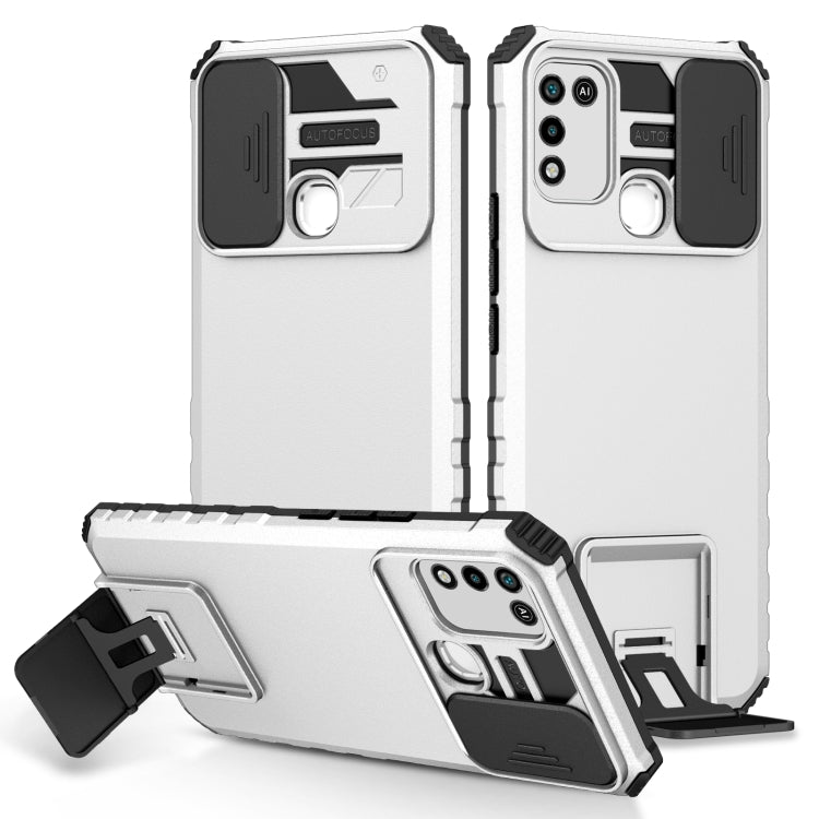 Stereoscopic Holder Sliding Camshield Phone Case, For Infinix Hot 11S NFC, For Infinix Hot 11, For Infinix Hot 10 Play/11 Play, For Infinix Hot 10s, For vivo Y20, For Xiaomi Redmi Note 11/11S Global