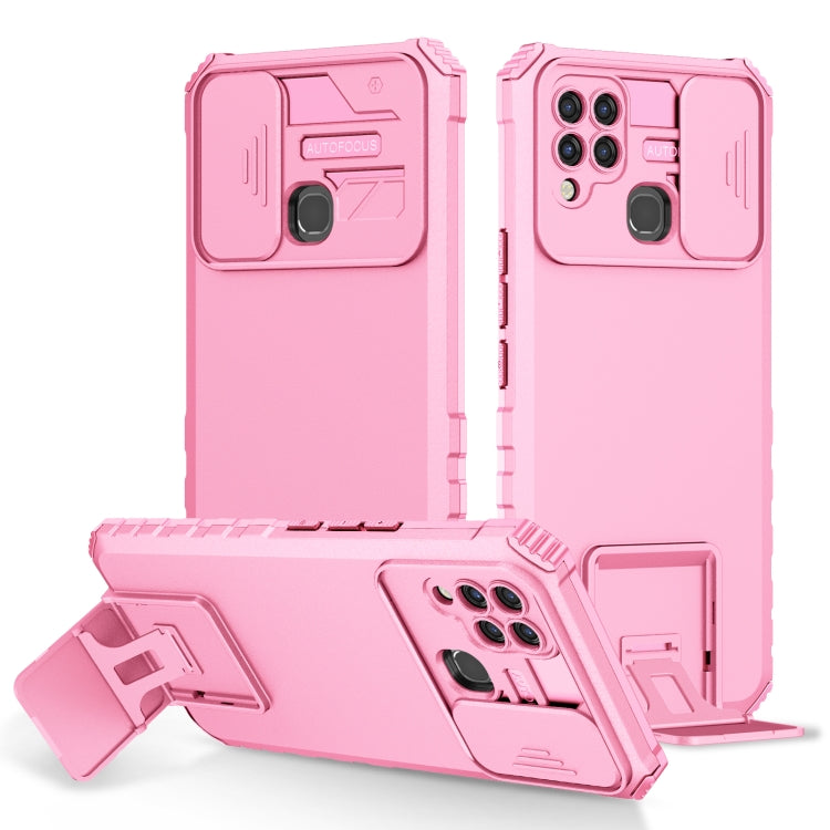 Stereoscopic Holder Sliding Camshield Phone Case, For Infinix Hot 11S NFC, For Infinix Hot 11, For Infinix Hot 10 Play/11 Play, For Infinix Hot 10s, For vivo Y20, For Xiaomi Redmi Note 11/11S Global