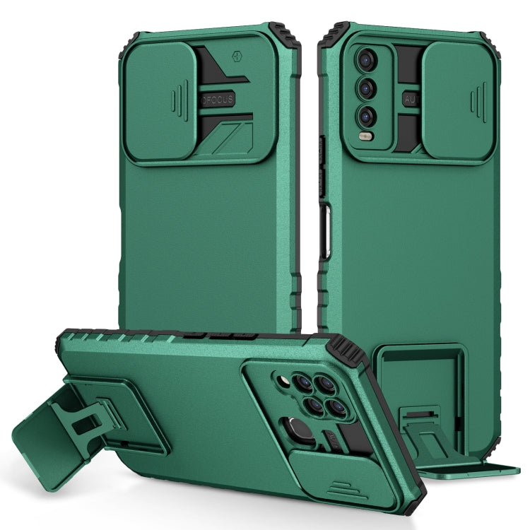 Stereoscopic Holder Sliding Camshield Phone Case, For Infinix Hot 11S NFC, For Infinix Hot 11, For Infinix Hot 10 Play/11 Play, For Infinix Hot 10s, For vivo Y20, For Xiaomi Redmi Note 11/11S Global