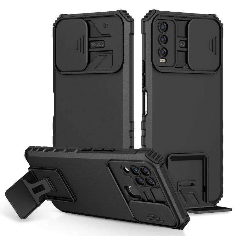 Stereoscopic Holder Sliding Camshield Phone Case, For Infinix Hot 11S NFC, For Infinix Hot 11, For Infinix Hot 10 Play/11 Play, For Infinix Hot 10s, For vivo Y20, For Xiaomi Redmi Note 11/11S Global