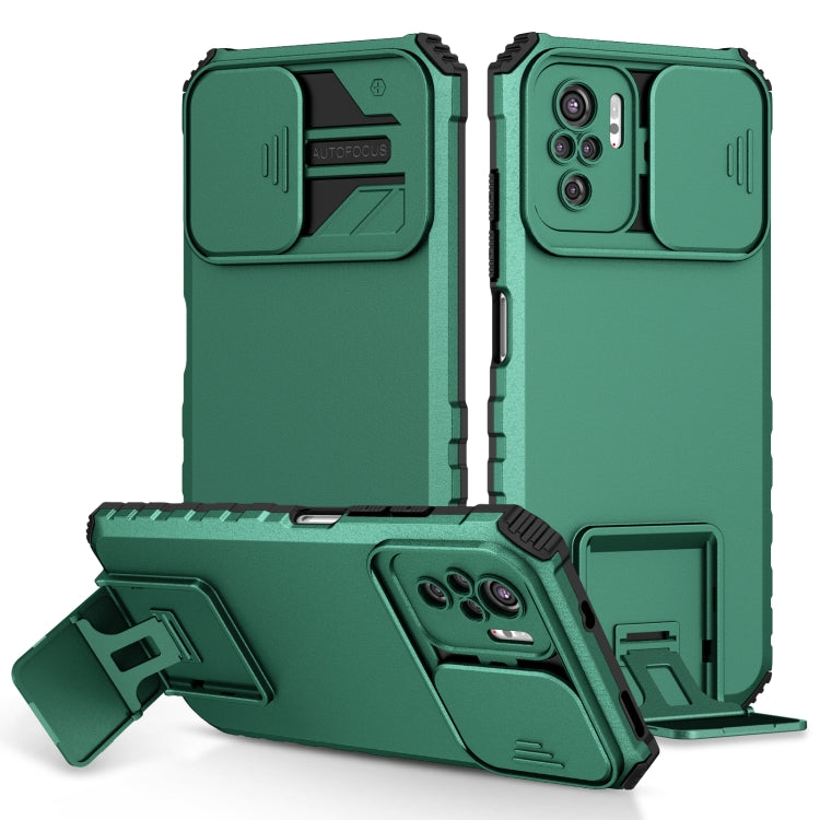 Stereoscopic Holder Sliding Camshield Phone Case, For Xiaomi Redmi Note 10 4G, For Xiaomi Redmi Note 10 Pro Global, For Xiaomi Redmi Note 10 5G